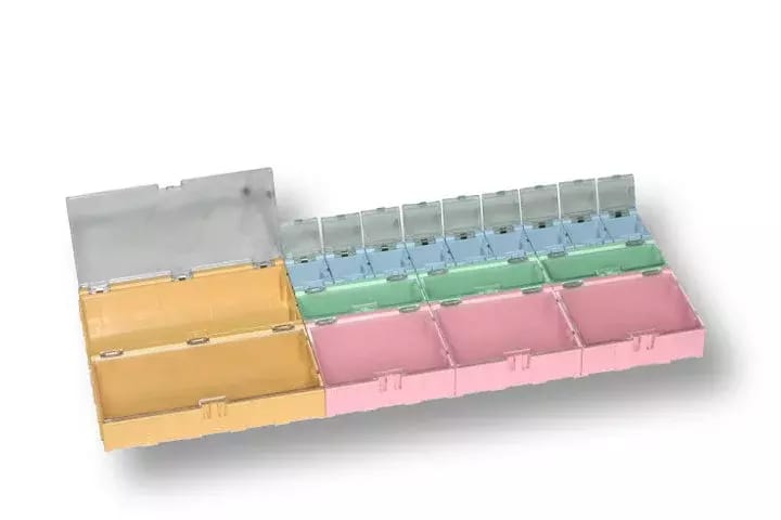 Miniatur-Kunststoffschubladen für SMD-Bauteile B2 - grün – 2