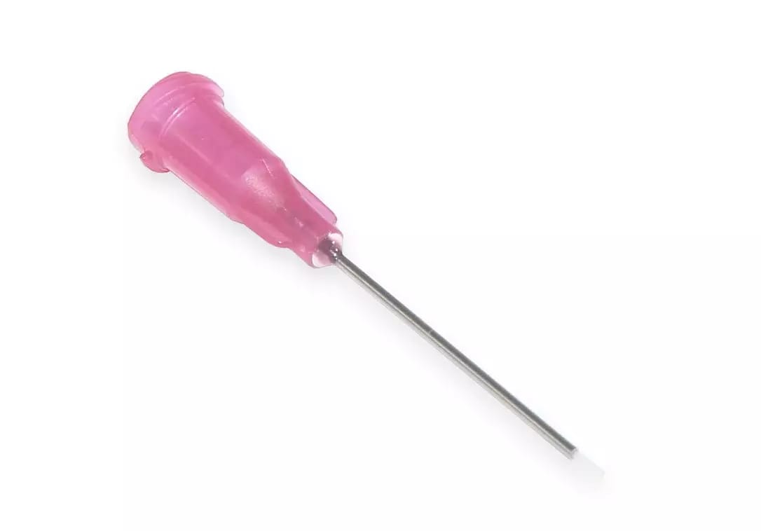 Edelstahl-Dosiernadeln mit eingelegtem Teflonschlauch 25,4mm 25G 1St