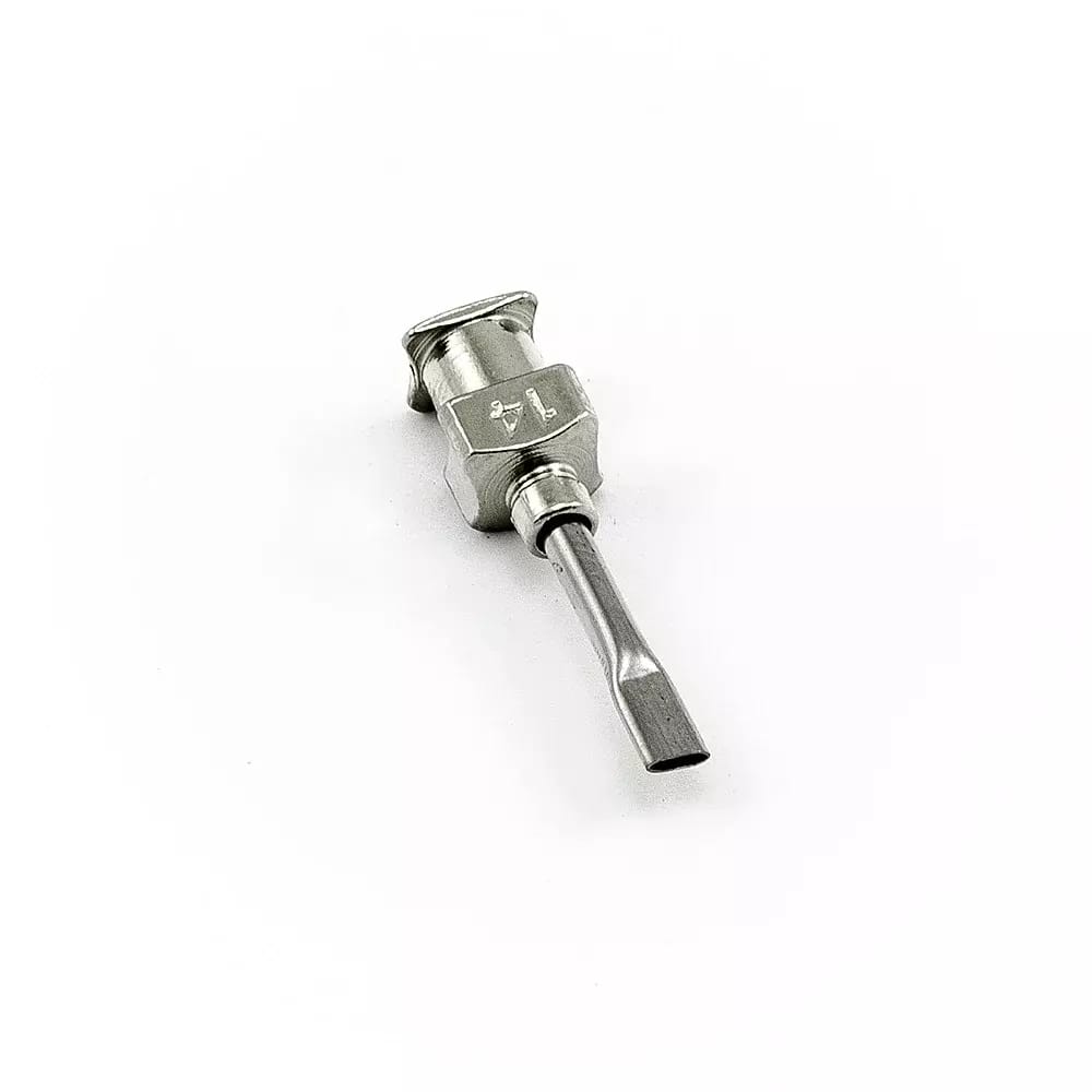 Edelstahl-Dosiernadel flach 14G 0.5\"