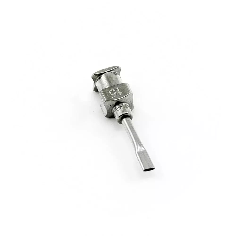 Edelstahl-Dosiernadel flach 15G 0.5\"