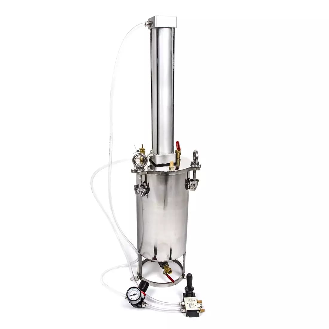 Edelstahl-Druckbehälter mit Kolben 5L