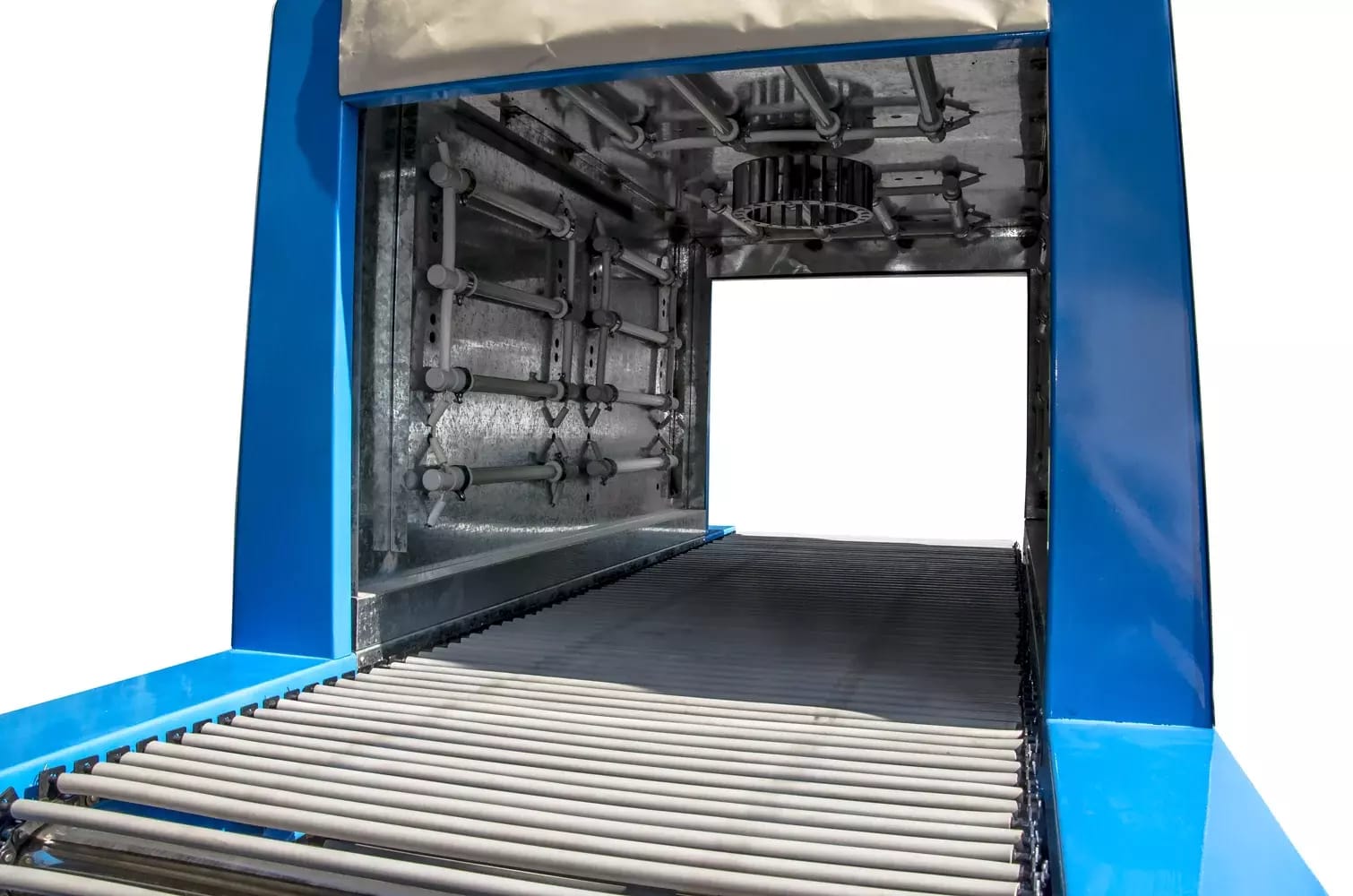 Schrumpftunnel mit Schrumpffolienförderer BS-600 – 2