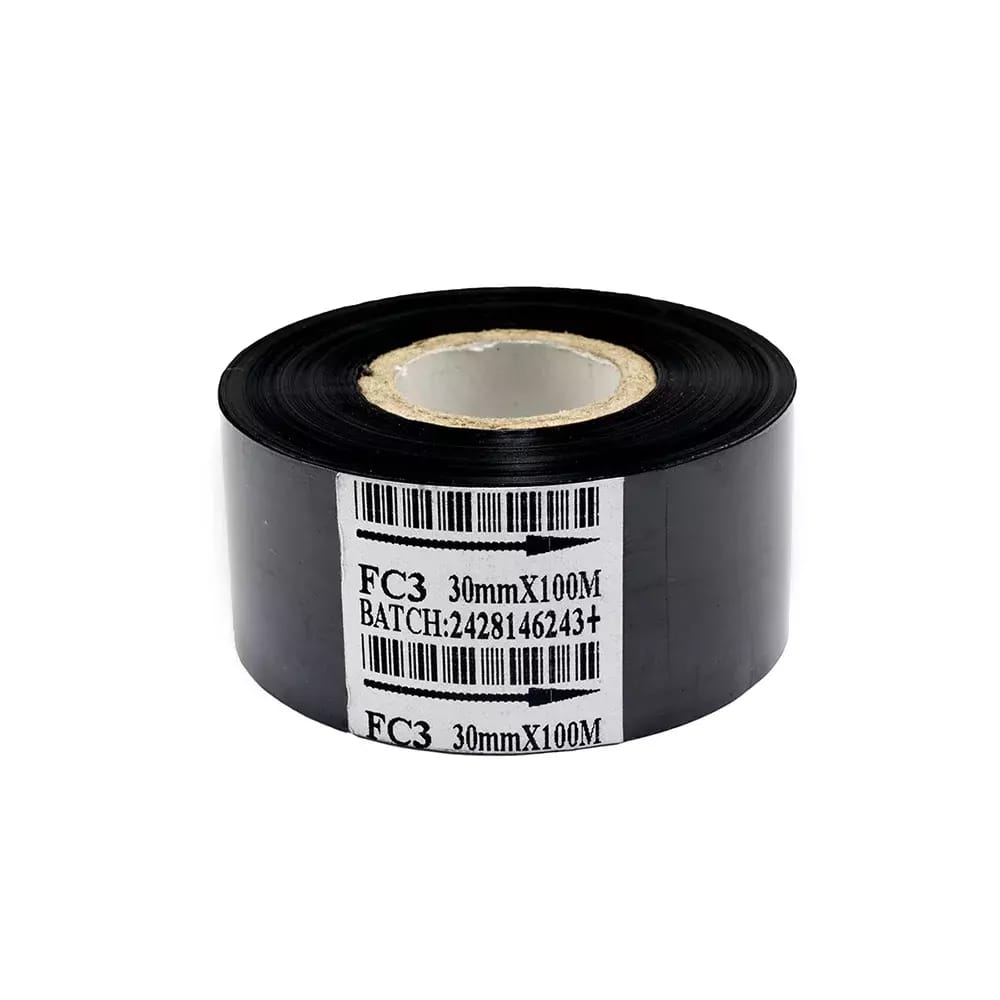 Schwarzes Thermotransferband, Länge 100m, Breite 30mm, IN