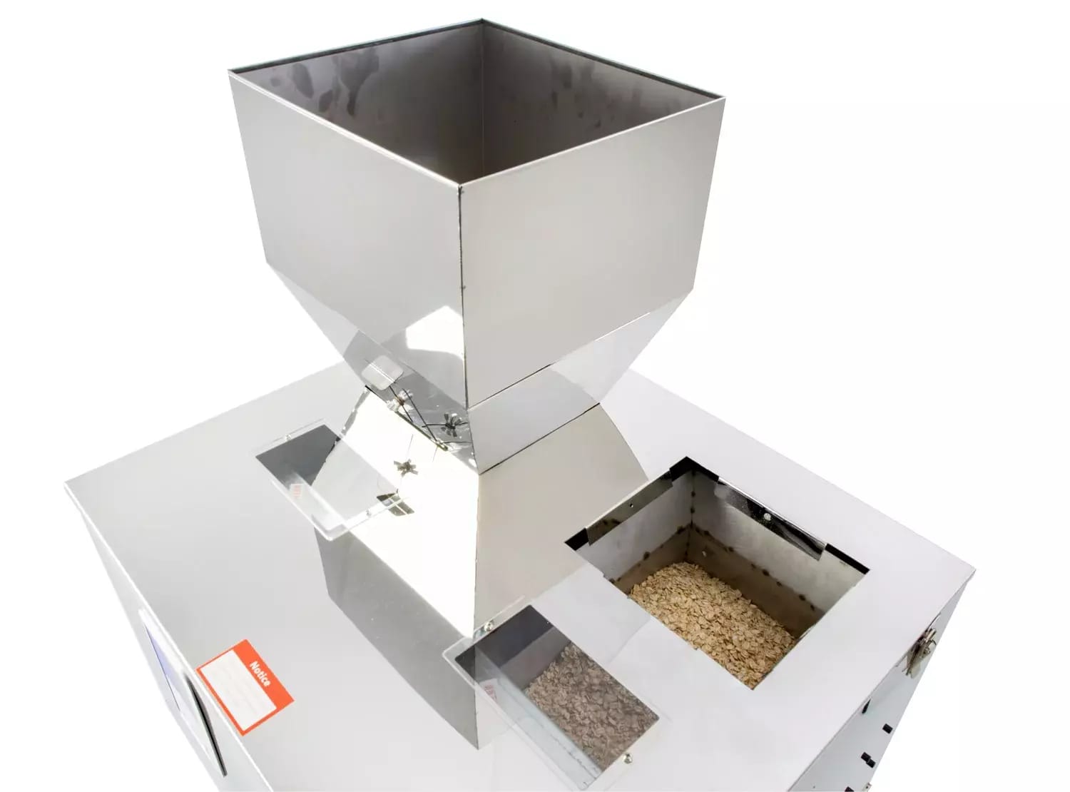Doppelte industrielle Dosiermaschine für Schüttgüter und Mischungen 2x 2-500g – 2