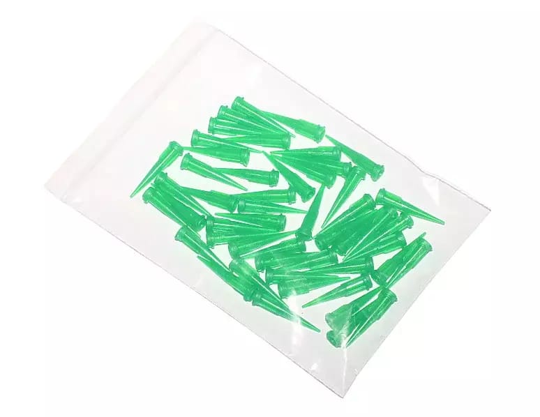 Konische Kunststoff-Dosiernadeln grün 18G 50St