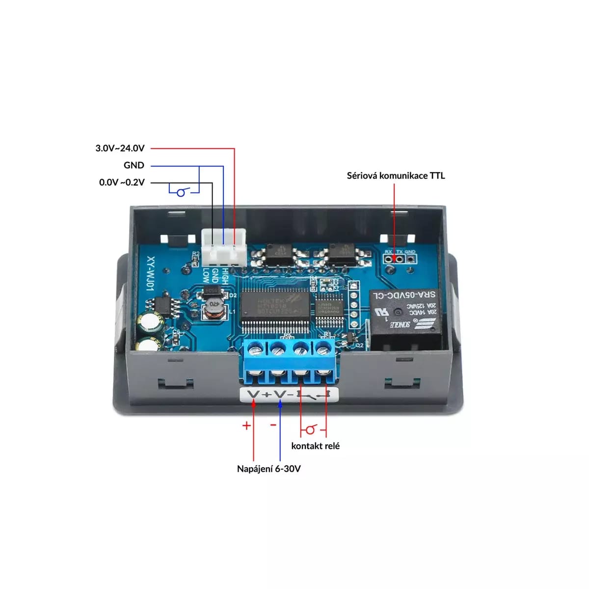 Programmierbares Zeitrelais XY-WJ01 125V/5A – 2