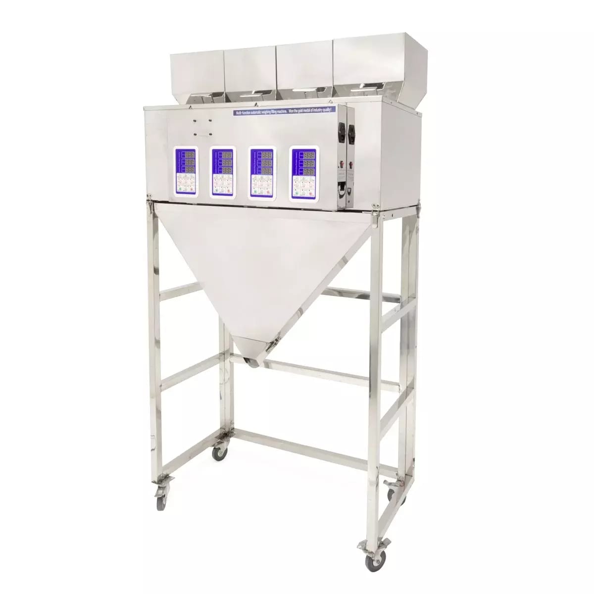 Vier-Kopf-Industrie-Dispenser für Schüttgüter und Mischungen 4x 10-500g
