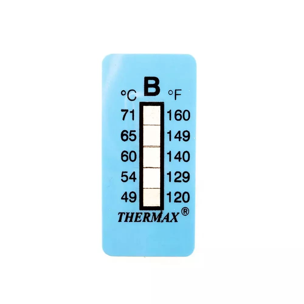 Selbstklebender Thermometer-/Anzeigestreifen nicht umkehrbar 49-71°C – 2