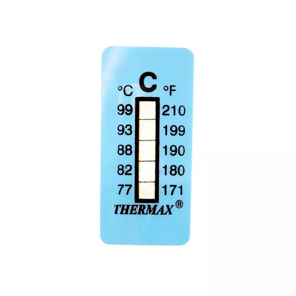Selbstklebender Thermometer-/Anzeigestreifen nicht umkehrbar 77-99°C