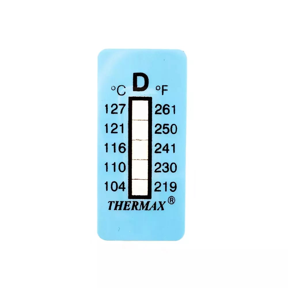 Selbstklebender Thermometer-/Anzeigestreifen nicht umkehrbar 104-127°C – 2