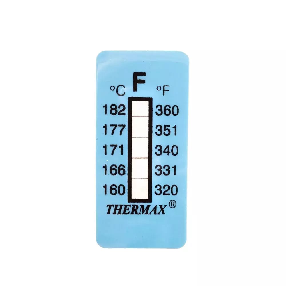 Selbstklebender Thermometer-/Anzeigestreifen nicht umkehrbar 160-182°C – 2