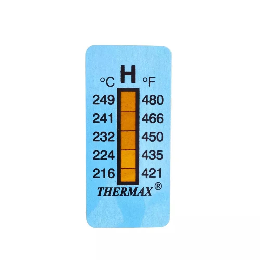 Selbstklebender Thermometer-/Anzeigestreifen nicht umkehrbar 216-249°C