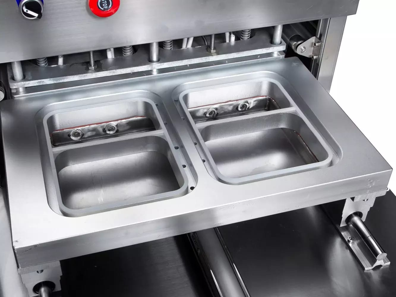 Halbautomatischer Verpacker für verzehrfertige Lebensmittel in zweiteiligen Schalen 227x178mm mit Schutzatmosphäre – 2