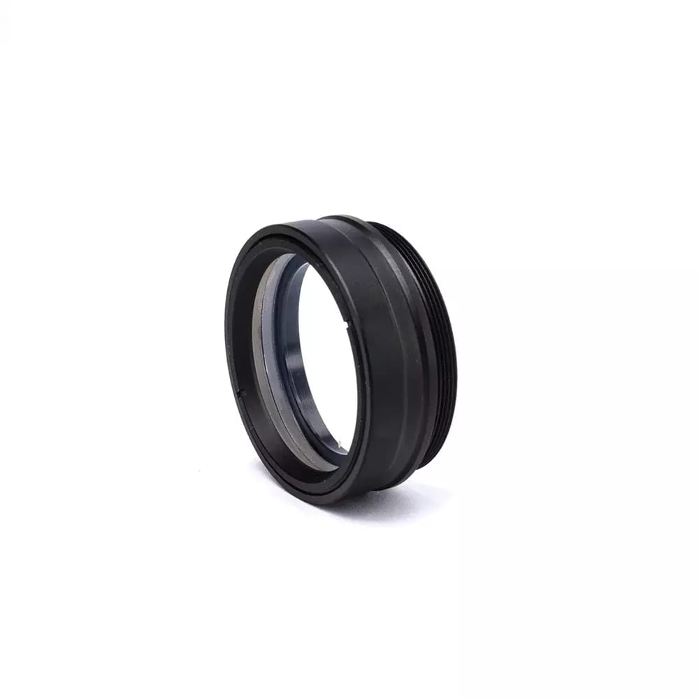 Metallfront / Schutzglas für Mikroskope Außengewinde 42mm