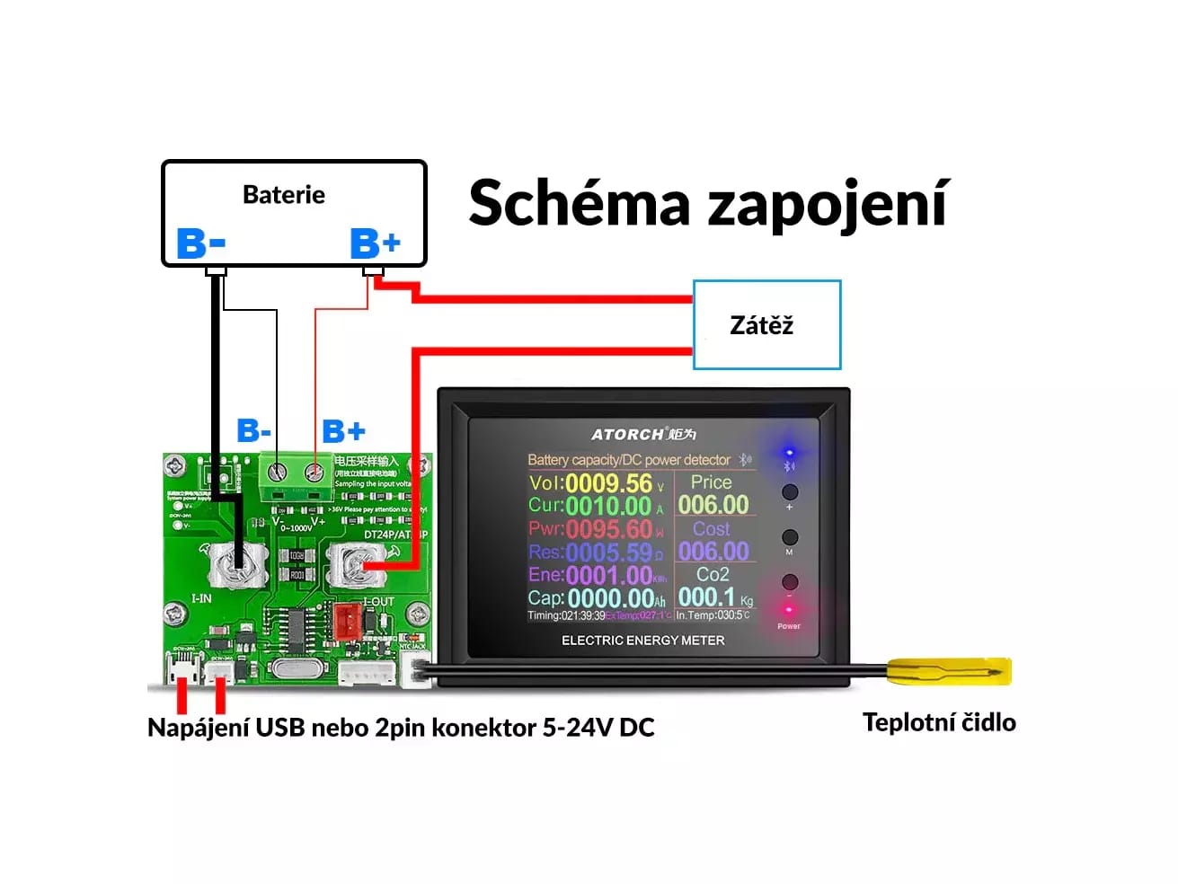 DT24 Batteriekapazitätstester zur Messung von wiederaufladbaren Zellen – 2