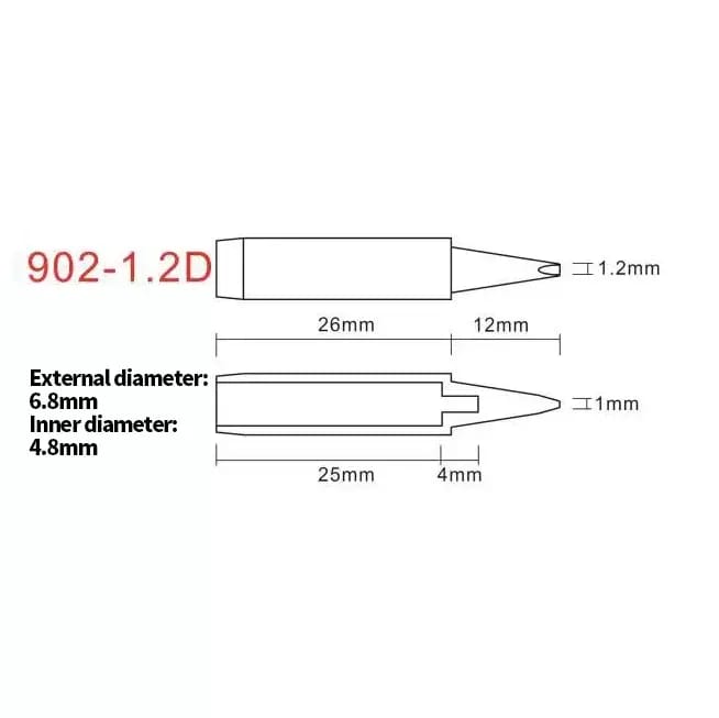 Lötspitze 1.2D Serie 902 für YIHUA Stationen – 2