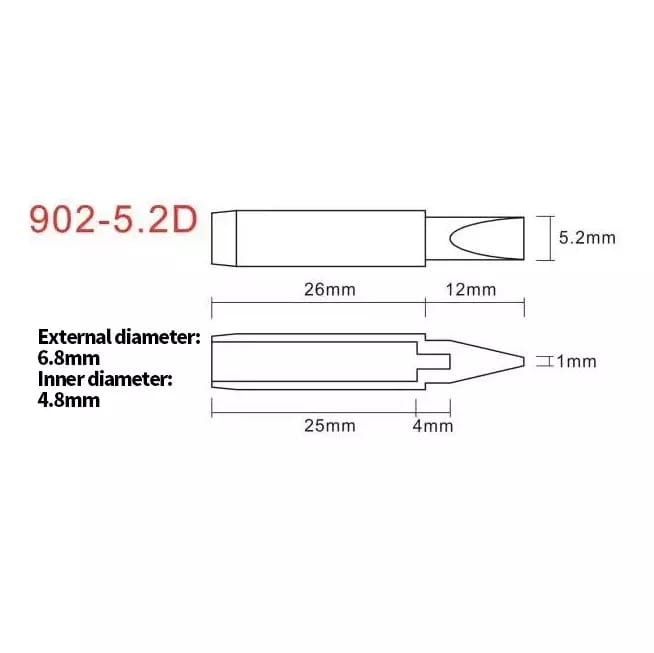 902 Serie 5.2D Lötspitze für YIHUA Stationen – 2