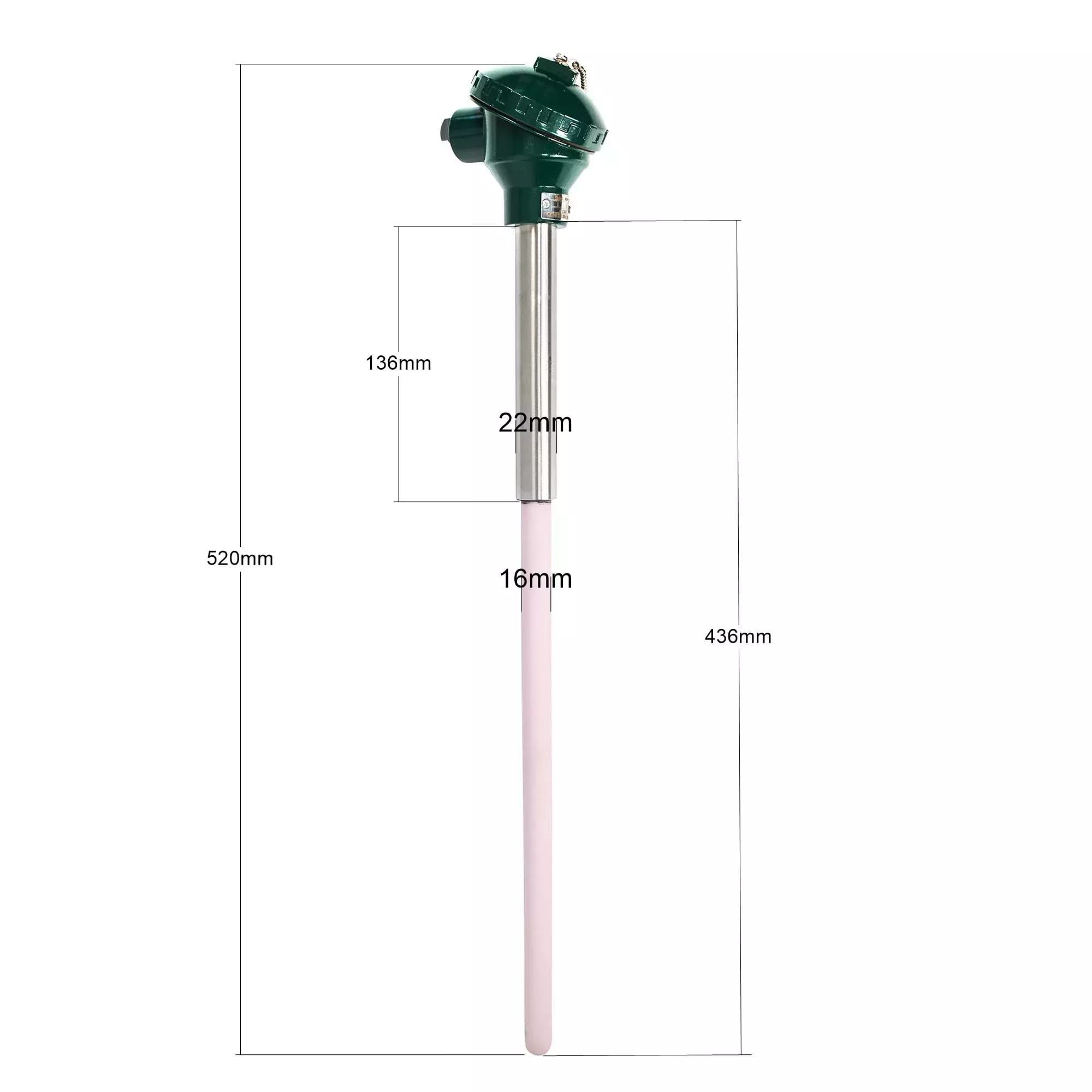 temperaturfühler WRN-122 (0-1300°C) für Industrie- und Kremationsöfen – 2
