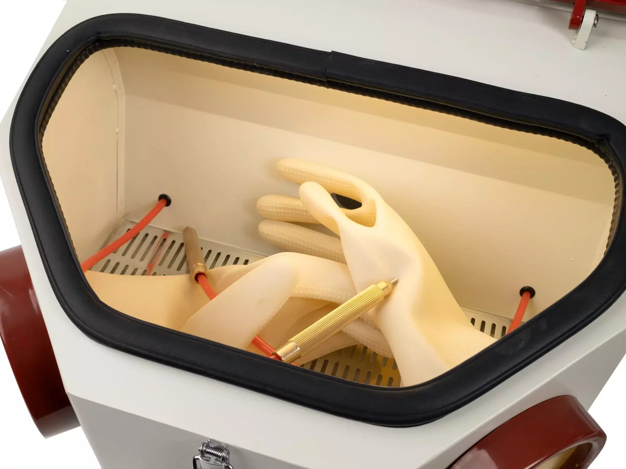 Sandstrahlbox mit zwei Arbeitsstiften und LED-Beleuchtung - 230V/50Hz – 2