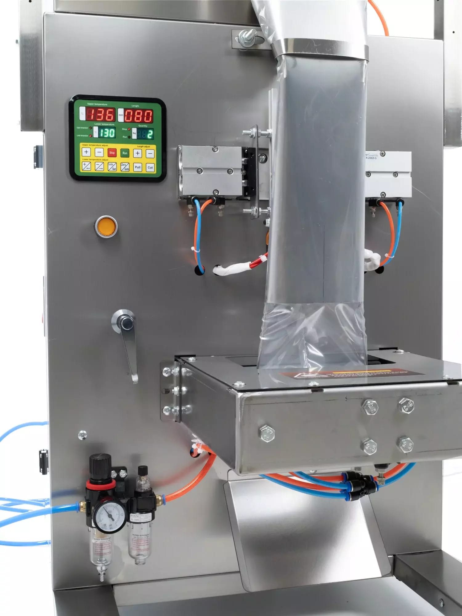 Pneumatische vertikale Verpackungsmaschine XT500 mit Schüttgutspender und Schutzatmosphärenverpackung (MAP) 10-500g – 2