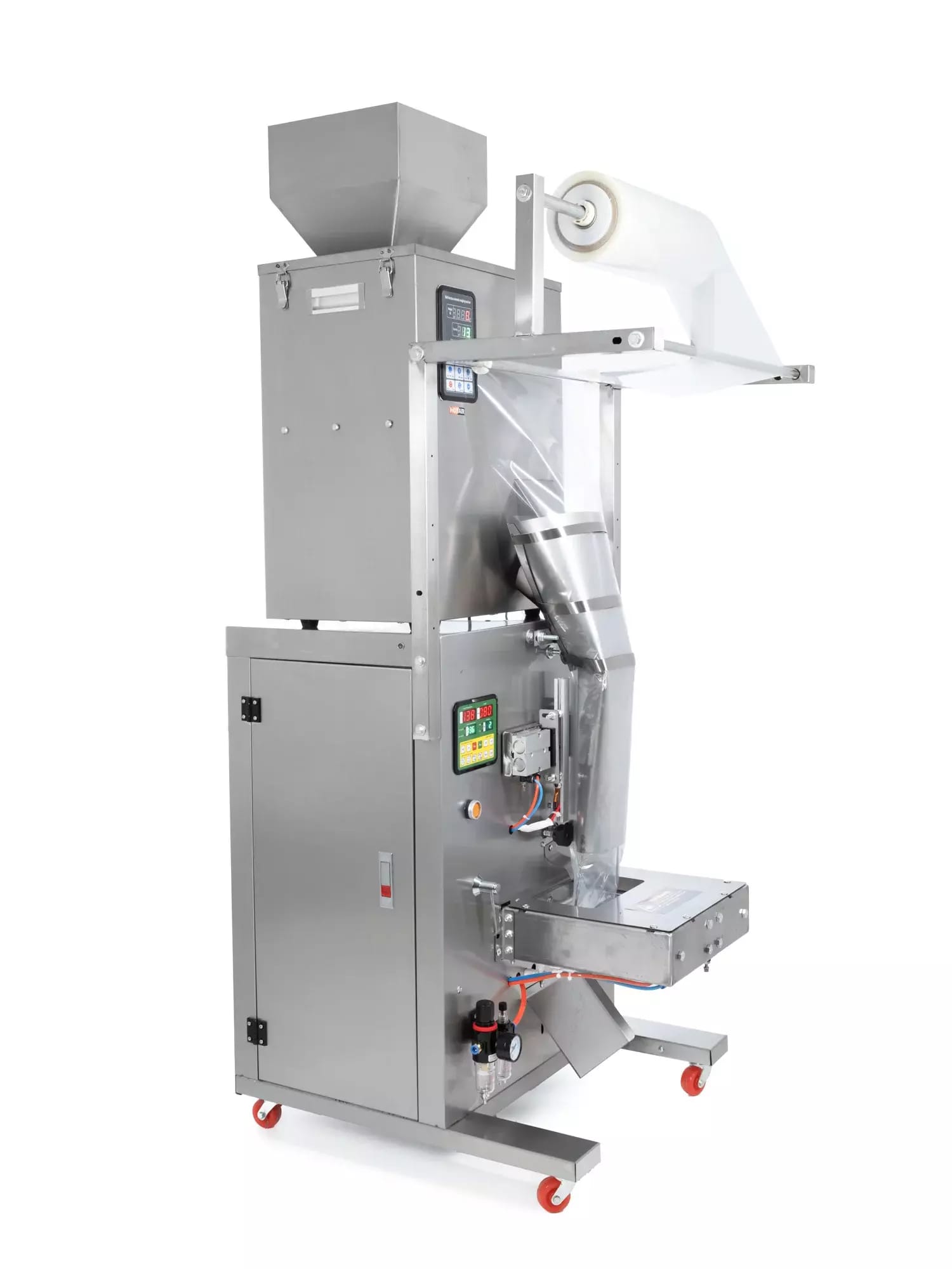 Pneumatische vertikale Verpackungsmaschine XT500 mit Schüttgutspender und Schutzatmosphärenverpackung (MAP) 10-500g