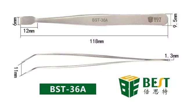 Antimagnetische Pinzette aus Edelstahl für Teile BEST BST-36A – 2