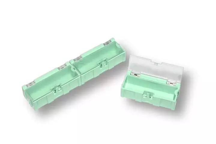 Miniatur-Kunststoffschubladen für SMD-Bauteile B2 - grün